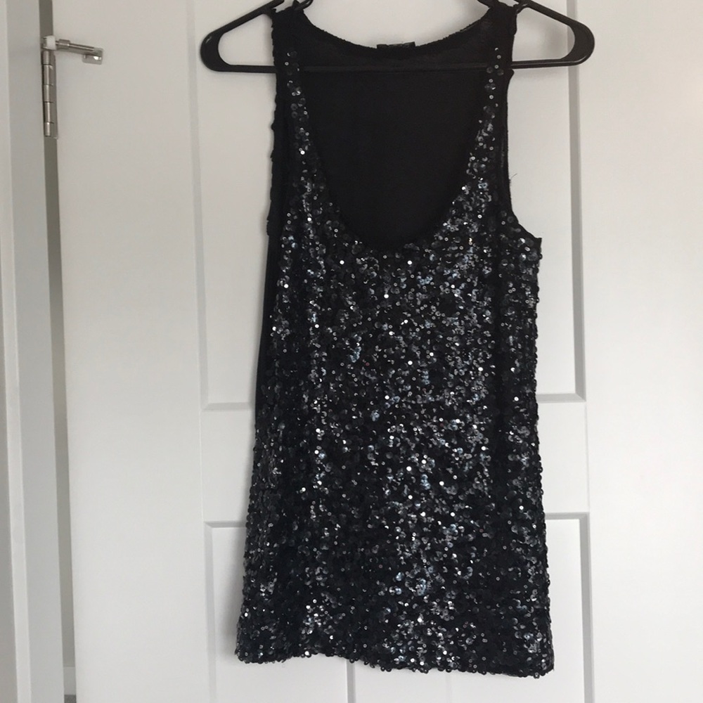 Express sequin tank top